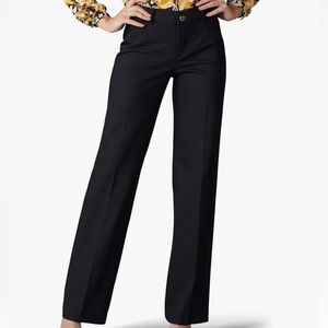 Lee Black Regular Fit Mid-Rise Trousers with Flex Motion Stretch Size 14